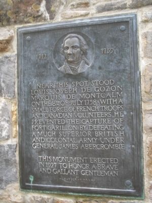 "Near this spot stood Montcalm" Marker image. Click for full size.