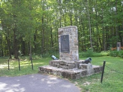 Montcalm Marker on the Carillon Battlefield image. Click for full size.