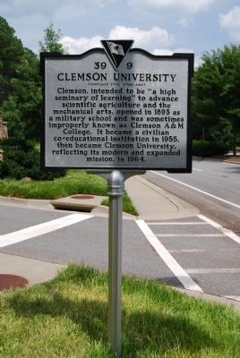 Clemson University Marker - Reverse image. Click for full size.