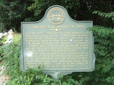 Cleburne's & Maney's Divs. Marker. Click for full size. Cleburne's & Maney's Divs. Marker image. Click for full size.