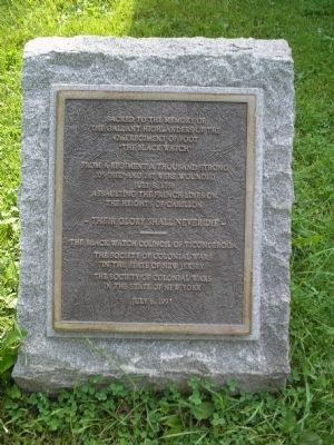 "The Black Watch" Marker. Click for full size. "The Black Watch" Marker image. Click for full size.