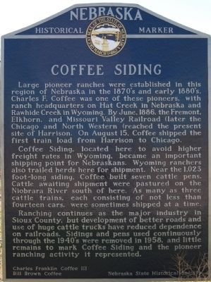 Coffee Siding Marker. Click for full size. Coffee Siding Marker image. Click for full size.