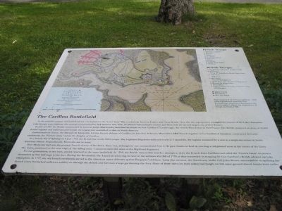 The Carillon Battlefield Marker. Click for full size. The Carillon Battlefield Marker image. Click for full size.