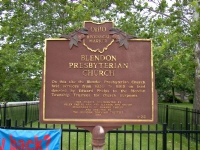 Blendon Presbyterian Church Marker image. Click for full size.
