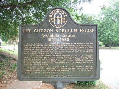 The Gutzon Borglum House Marker image. Click for full size.