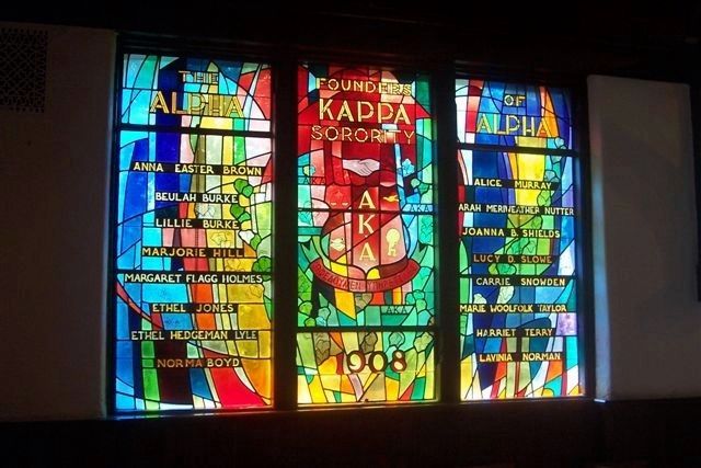 AKA Founder's Window, Andrew Rankin Chapel image. Click for full size.