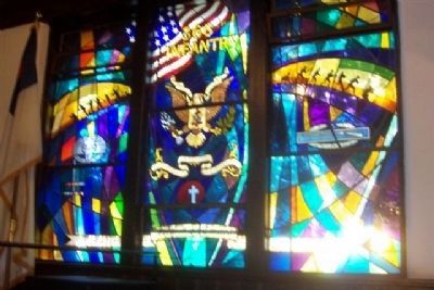 Rankin Chapel: 366th Infantry (WWII) Memorial Window. Click for full size. Rankin Chapel: 366th Infantry (WWII) Memorial Window image. Click for full size.