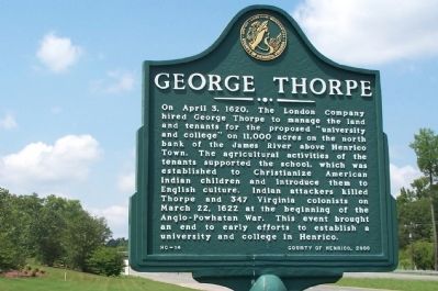 George Thorpe Marker image. Click for full size.