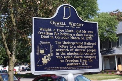 Oswell Wright Marker (Back Side) image. Click for full size.