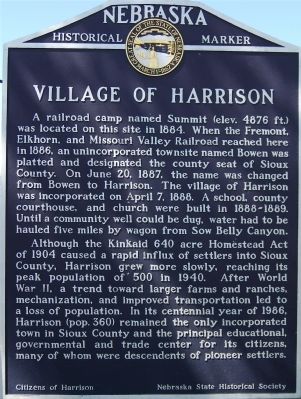 Village of Harrison Marker image. Click for full size.