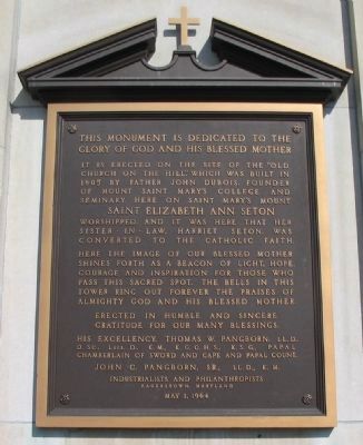 Plaque on the Bell Tower image. Click for full size.