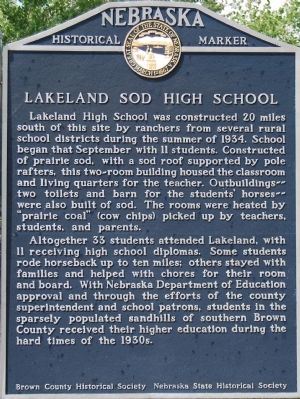 Lakeland Sod High School Marker image. Click for full size.