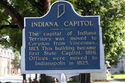 Indiana Capitol Marker image. Click for full size.