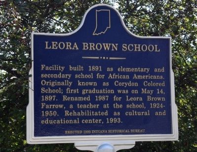 Leora Brown School Marker. Click for full size. Leora Brown School Marker image. Click for full size.