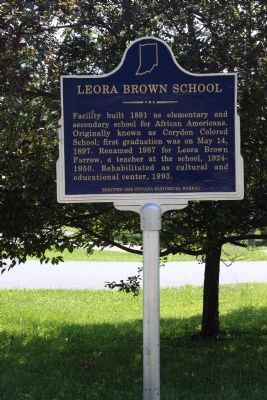 Leora Brown School Marker - Wide View image. Click for full size.