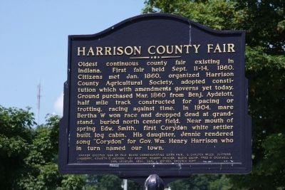 Harrison County (Indiana) Fair Marker image. Click for full size.
