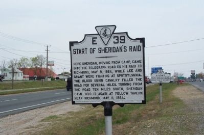 Start of Sheridan's Raid Marker. Click for full size. Start of Sheridan's Raid Marker image. Click for full size.