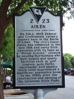 Aiken Marker </b>(reverse) image. Click for full size.