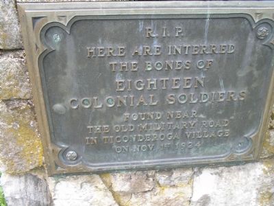 Eighteen Colonial Soldiers Marker. Click for full size. Eighteen Colonial Soldiers Marker image. Click for full size.