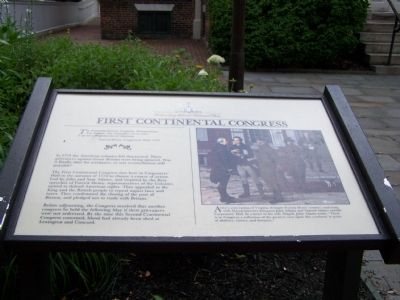 First Continental Congress Marker image. Click for full size.