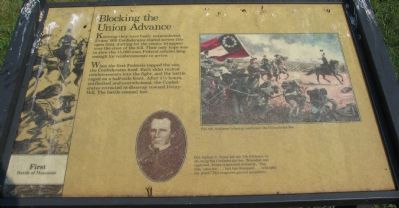 Blocking the Union Advance Marker. Click for full size. Blocking the Union Advance Marker image. Click for full size.