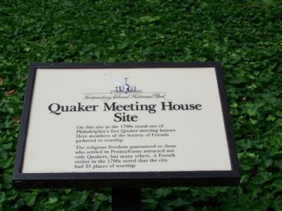 Quaker Meeting House Site Marker image. Click for full size.