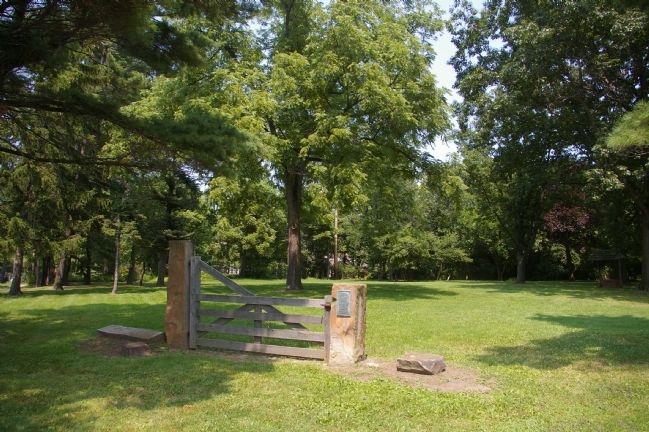 Gate from the Center Family meeting house. Click for full size. Gate from the Center Family meeting house image. Click for full size.