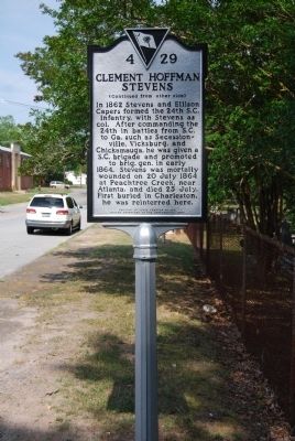Clement Hoffman Stevens Marker - Reverse. Click for full size. Clement Hoffman Stevens Marker - Reverse image. Click for full size.