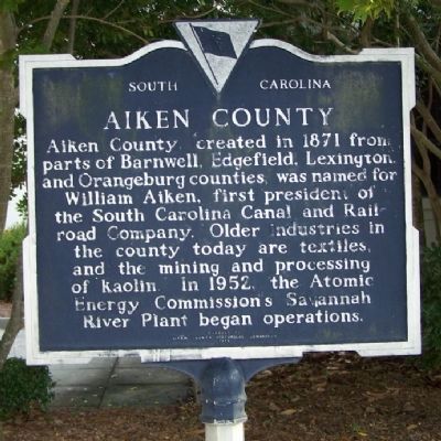 Aiken County Marker image. Click for full size.