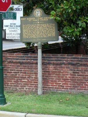 Fort Augusta ~ Fort Cornwallis / St. Paul's Episcopal Church Marker image. Click for full size.