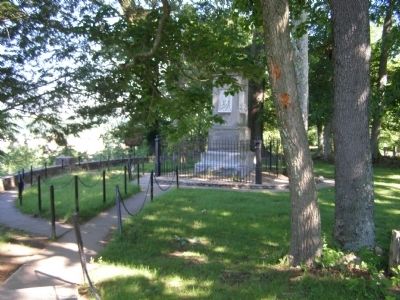 Daniel Boone's Grave from the road/parking area. image. Click for full size.