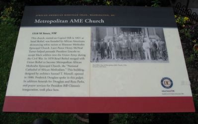 Metropolitan AME Church Marker. Click for full size. Metropolitan AME Church Marker image. Click for full size.