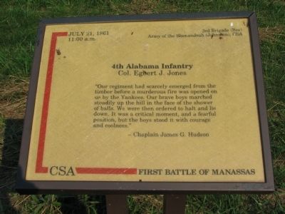 4th Alabama Infantry Marker image. Click for full size.
