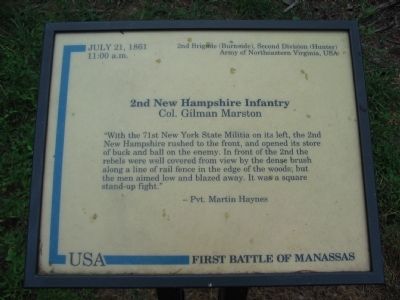 2nd New Hampshire Infantry Marker image. Click for full size.