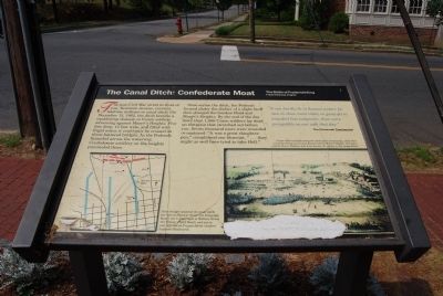 The Canal Ditch: Confederate Moat Marker. Click for full size. The Canal Ditch: Confederate Moat Marker image. Click for full size.