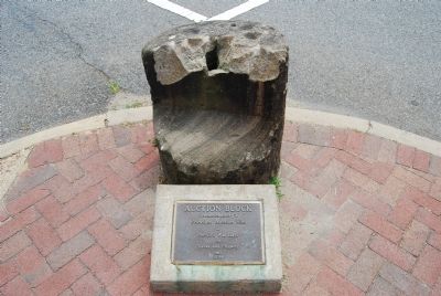 Fredericksburg's Slave Auction Block display in its previous location. Click for full size. Fredericksburg's Slave Auction Block display in its previous location image. Click for full size.