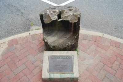 Fredericksburg's Slave Auction Block display in its previous location image. Click for full size.