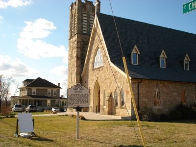 Christ Church with Marker in Front image. Click for full size.