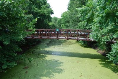 Pedestrian bridge over the Rappahannock Canal. image. Click for full size.