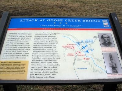 Attack at Goose Creek Bridge Marker image. Click for full size.