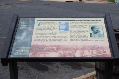African Baptist Church of Fredericksburg Marker. Click for full size. African Baptist Church of Fredericksburg Marker image. Click for full size.
