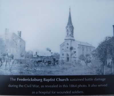 Church damaged in Battle of Fredericksburg. Click for full size. Church damaged in Battle of Fredericksburg image. Click for full size.