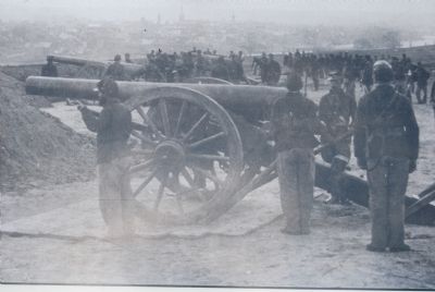 First Connecticut Artillery on Stafford Heights, 1863. Click for full size. First Connecticut Artillery on Stafford Heights, 1863 image. Click for full size.