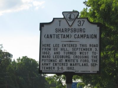 Sharpsburg (Antietam) Campaign Marker. Click for full size. Sharpsburg (Antietam) Campaign Marker image. Click for full size.