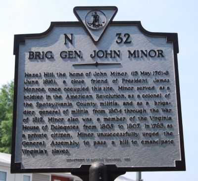 Brig. Gen. John Minor Marker image. Click for full size.
