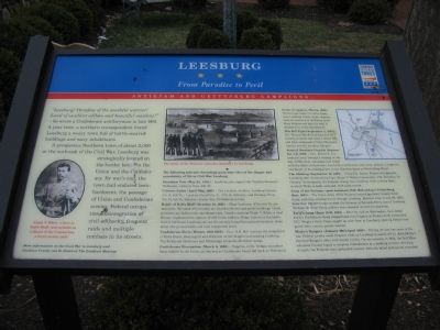 Leesburg - From Paradise to Peril Marker image. Click for full size.