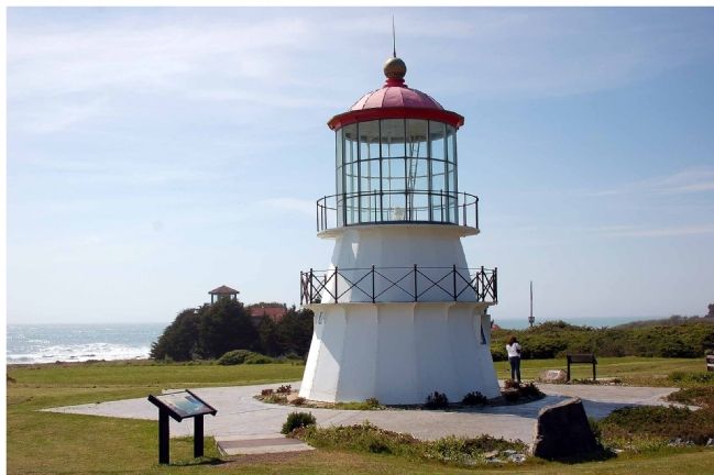 Cape Mendocino Lighthouse, Now in Shelter Cove. Click for full size. Cape Mendocino Lighthouse, Now in Shelter Cove image. Click for full size.