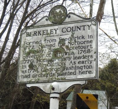 Berkeley County Marker Face image. Click for full size.