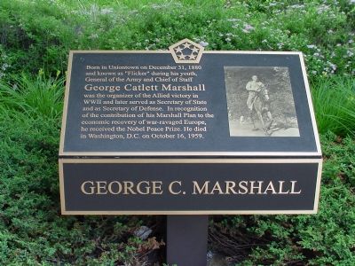 George C. Marshall Marker image. Click for full size.