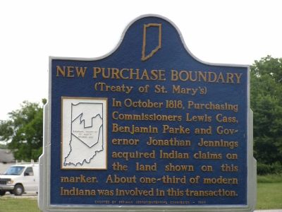 New Purchase Boundary (Treaty of St. Mary's) Marker. Click for full size. New Purchase Boundary (Treaty of St. Mary's) Marker image. Click for full size.